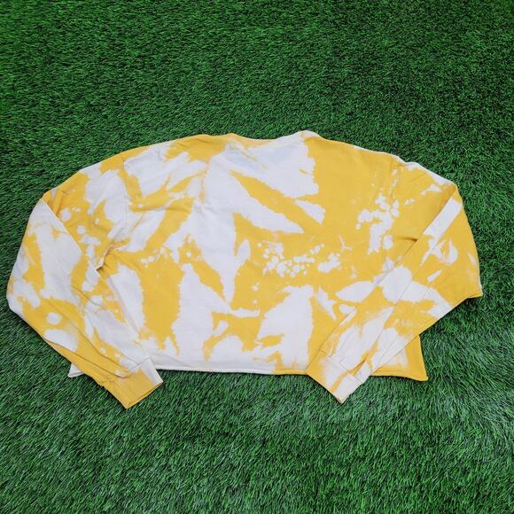 Pink-Floyd Cropped Shirt Womens Large 22x17 Yellow White - Picture 3 of 11